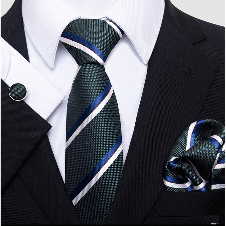 Set cravate, 3 piese, 147x8cm, multicolor