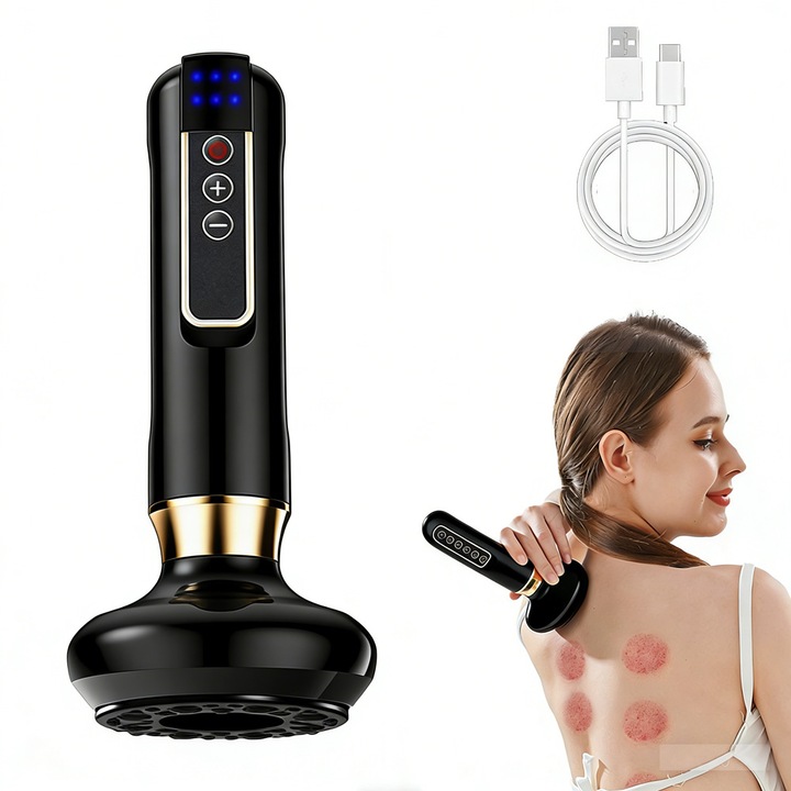 Aparat Profesional de Masaj Tip Ventuza Anticelulitica IDAMAKON Pentru Spate si Picioare 6 Viteze reglabile Infrarosu Efect Vacuum Anticelulitic Masaj Relaxant Verde