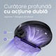 Robot aspirator Monsga MR1, 7.000 Pa putere mare de aspirare, 4-in-1 aspirare si mop, control aplicatie & Alexa, autonomie 140 min, auto-reincarcare, ultra-subtire, pentru par animale si podele dure