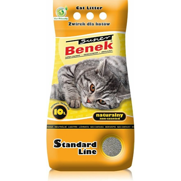 Котешка тоалетна, Super Benek, CERTECH Super Benek Standard Naturalny, 10л