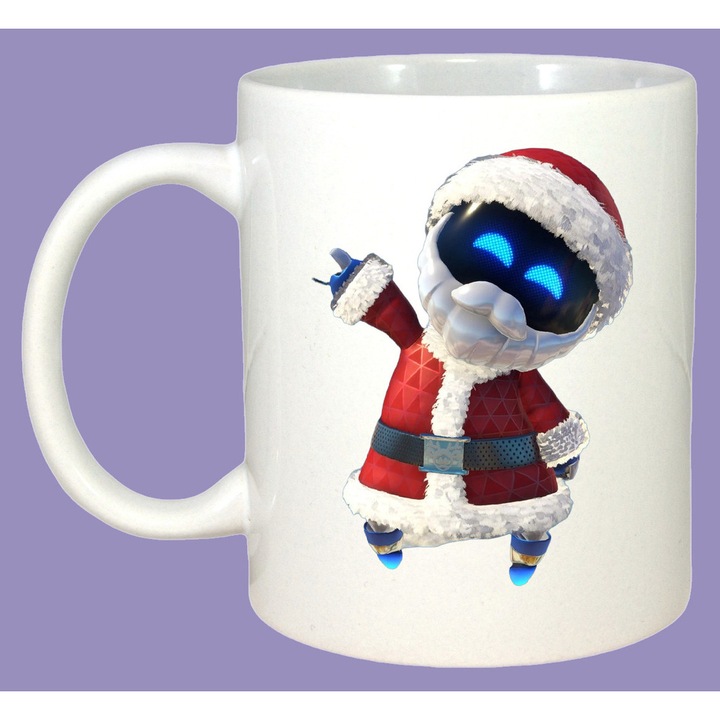 Cana Astro Bot personaj Craciun editie festiva, Sarbatori, Cadou, Cri-Flo, Culoare Alb, 330 ml
