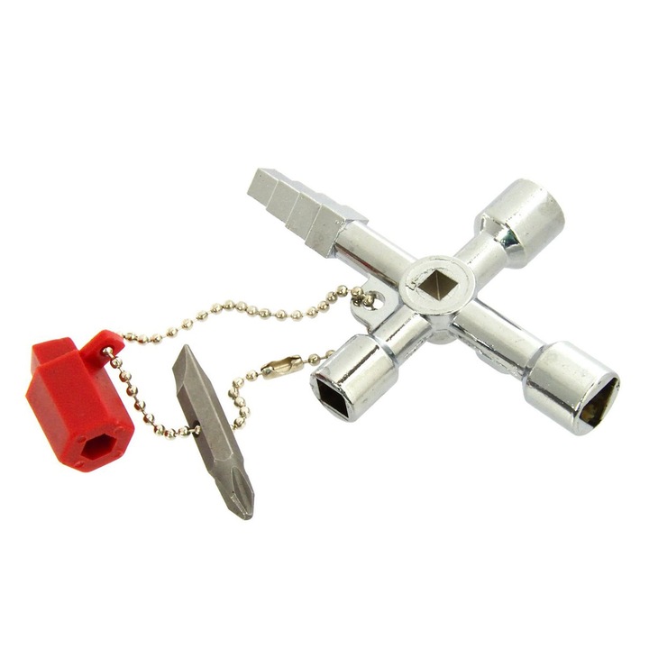 Cheie universala pentru dulapuri tehnice, GEKO, 4 - 10 mm