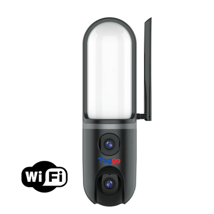 Set 3x Camere Supraveghere 5MP, ALG™ + CARD 32GB, Aplicatie YCC 365 Plus, 63 LED HD 2 Antene, Rezista la Ploaie si Inghet, Alb