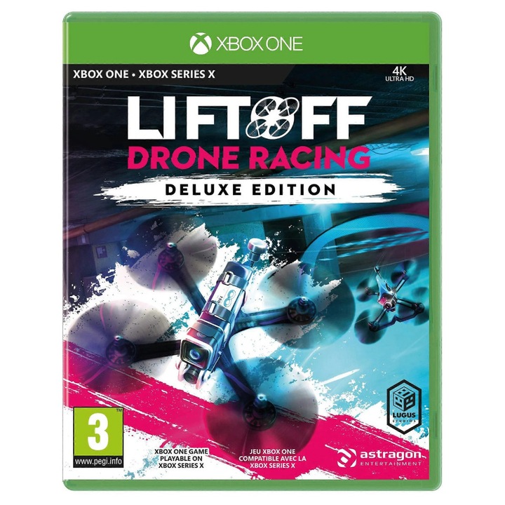 Joc Liftoff Drone Racing Deluxe Edition, LuGus Studios, 27 cadre de drone, 4 skin-uri exclusive, Xbox Series X