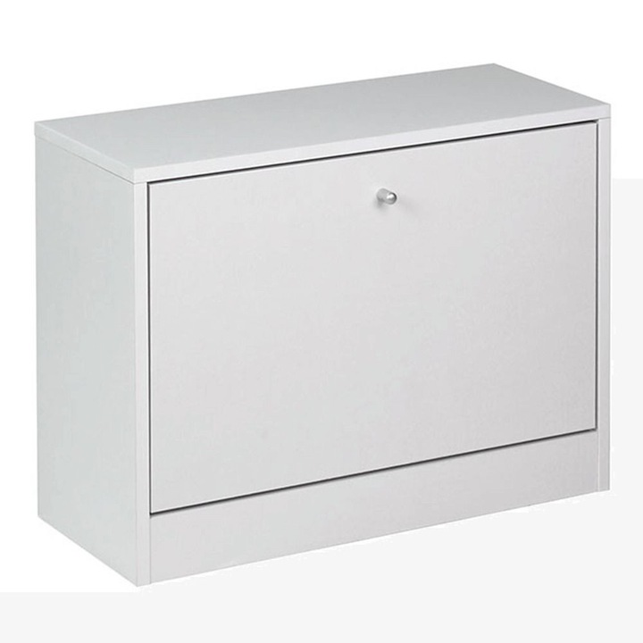 Pantofar DacEnergy©, fabricat din DTD, doua rafturi, 60 x 24 x 45 cm, alb