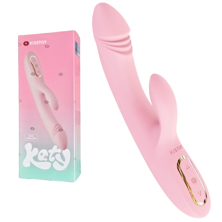 Vibrator Iepuras 2-in-1 – incalzire automata, 9 moduri pentru stimularea punctului G, 3 niveluri de vibratie pentru clitoris, Rezistent la apa, Silicon premium, Roz, Pentru cupluri, incarcare magnetica, 21 cm