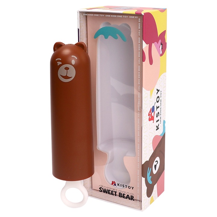 Вибратор Teddy от KISSTOY®, 10 режима на вибрация, функция за затопляне, водоустойчив, безопасен за тялото силикон