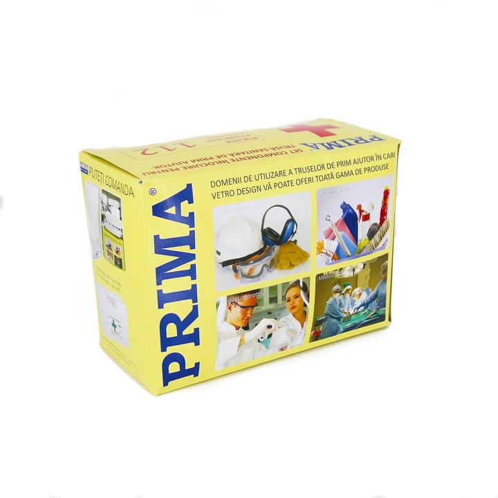 Trusă de prim ajutor, Interbabis, 18 componente, dezinfectanți, materiale sterile