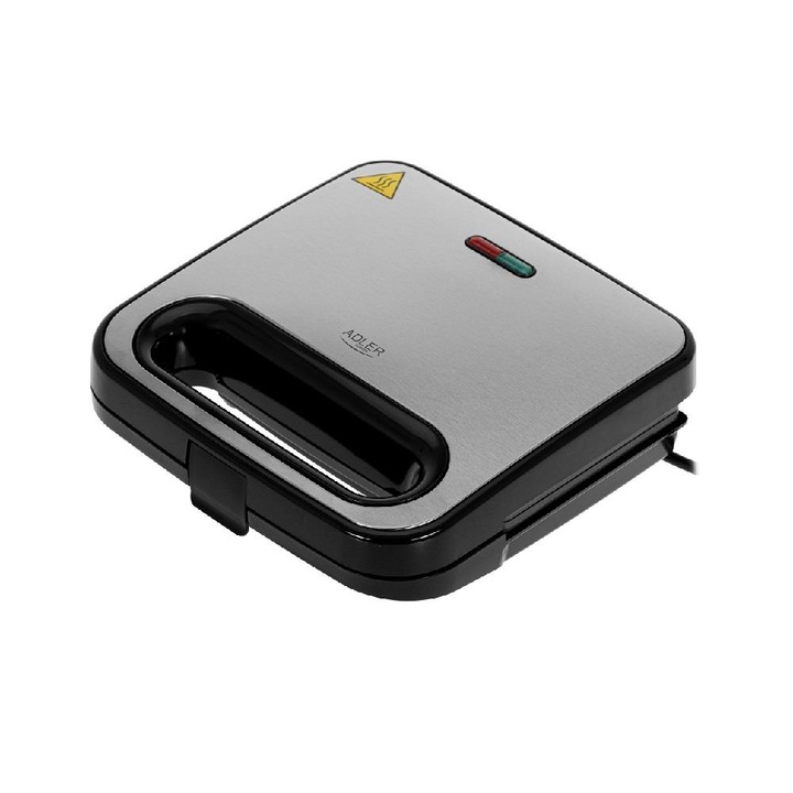 Sandwich-maker Adler AD 3076, 2 felii, negru