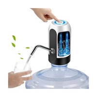 Pompa electrica de apa SoSar® pentru bidoane, dozator automat portabil, reincarcare USB, inox, compatibil 5L–18,9L