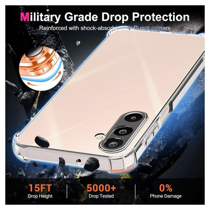 Husa Upzz® Shock Armor Compatibila Cu Samsung Galaxy A57 5G, Protectie Sporita, Silicon, Transparenta