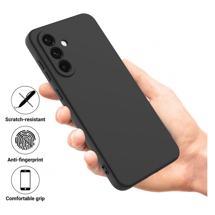 Husa Upzz® Ultra Slim New Compatibila Cu Samsung Galaxy A37 5G, Silicon Soft Slim, Protectie La Camera, Negru