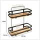Organizator baie, 5five Simple Smart, 2 niveluri, negru/natur, 25, 5x15, 5x30cm