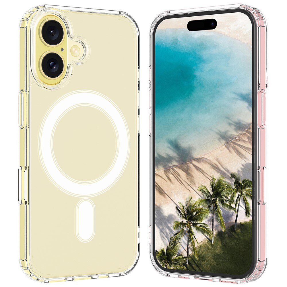 Carcasa transparenta iPhone 16 Plus, acril magnetic MagSafe