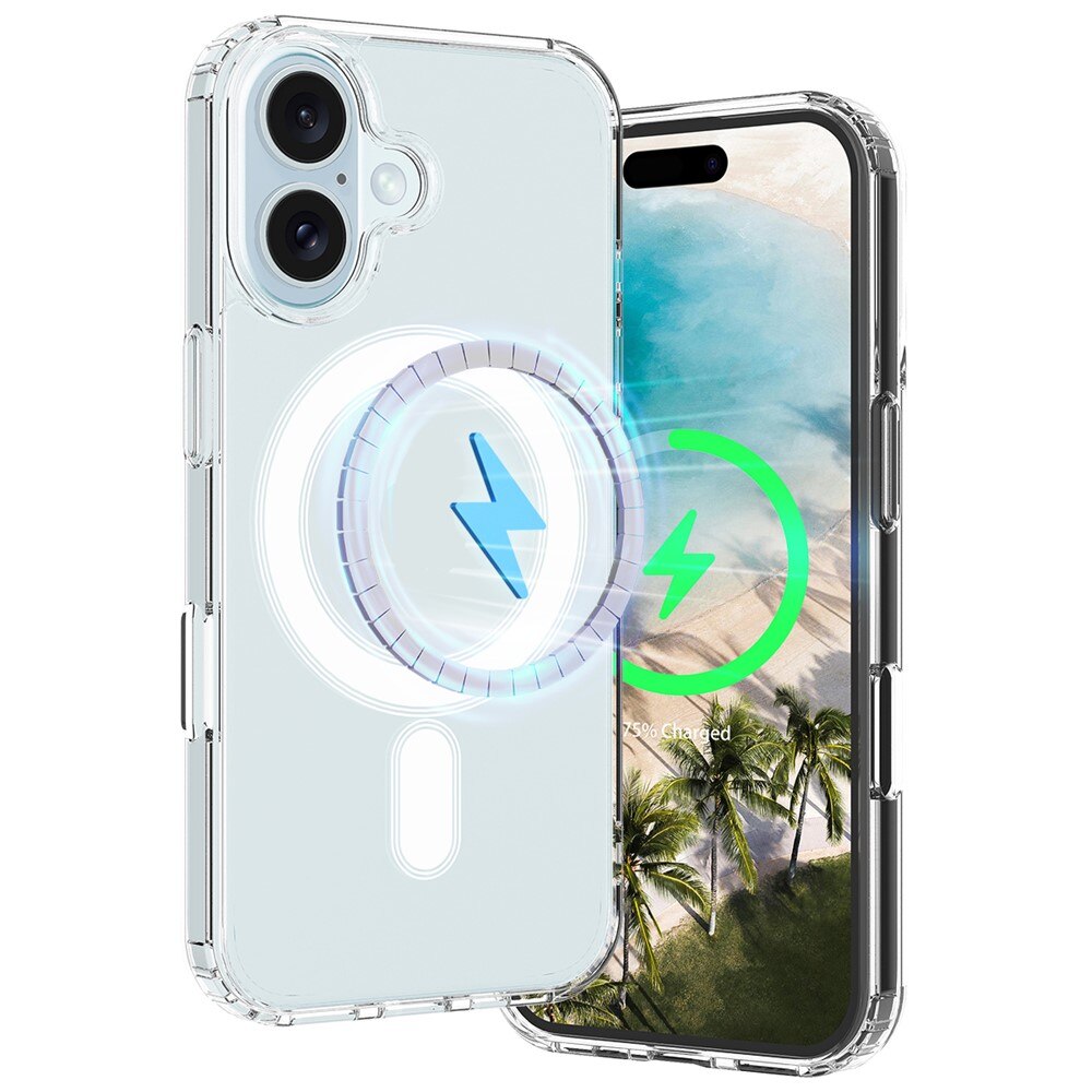 Carcasa transparenta iPhone 16 Plus, acril magnetic MagSafe