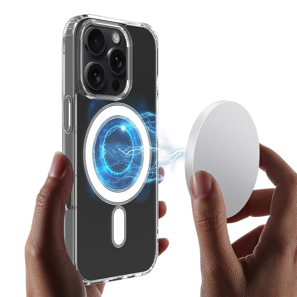 Carcasa pentru telefon iPhone 16 Pro, TPU/Acril, transparent, compatibila cu MagSafe
