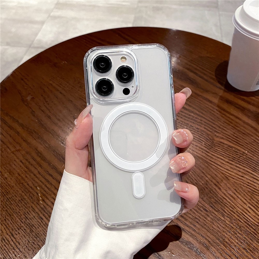 Carcasa pentru telefon iPhone 16 Pro, TPU/Acril, transparent, compatibila cu MagSafe