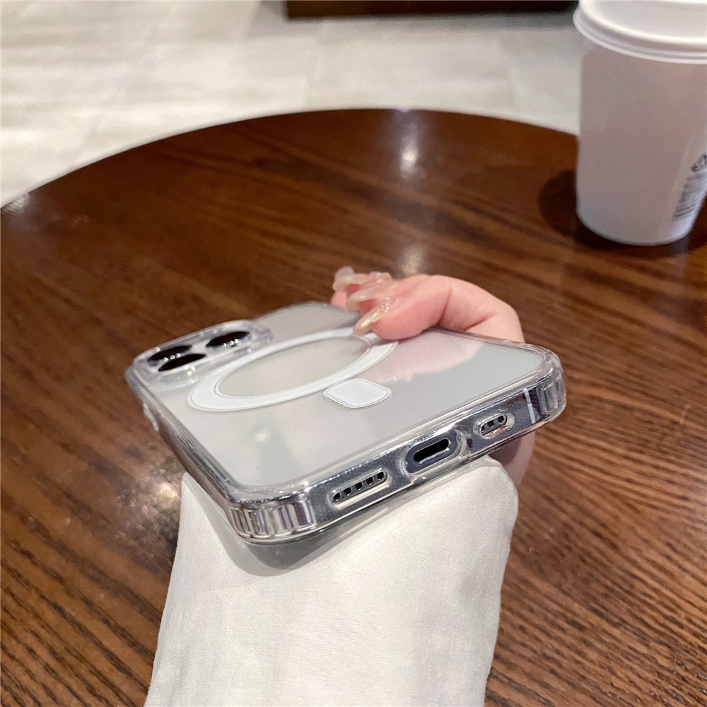 Carcasa pentru telefon iPhone 16 Pro, TPU/Acril, transparent, compatibila cu MagSafe