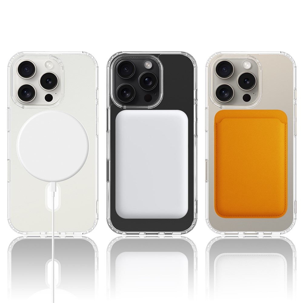 Carcasa pentru telefon iPhone 16 Pro, TPU/Acril, transparent, compatibila cu MagSafe