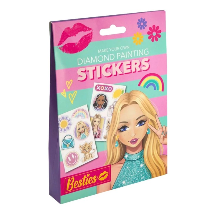 Kit creativ Diamond Painting, Besties, Rainbow Pastel