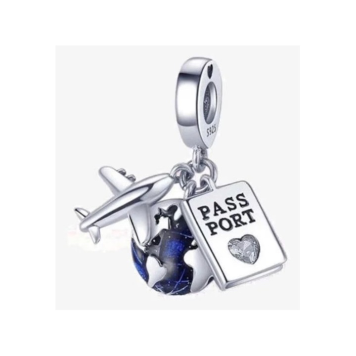 Talisman din Argint 925 Charm compatibil Pandora calatorie