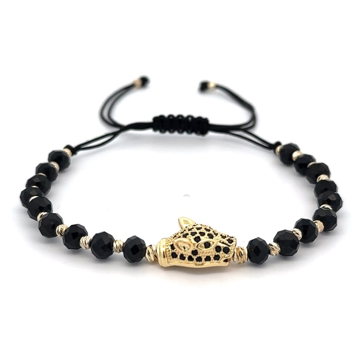 Bratara Unity, placata cu aur 18 k si cristal sintetic, ajustabila