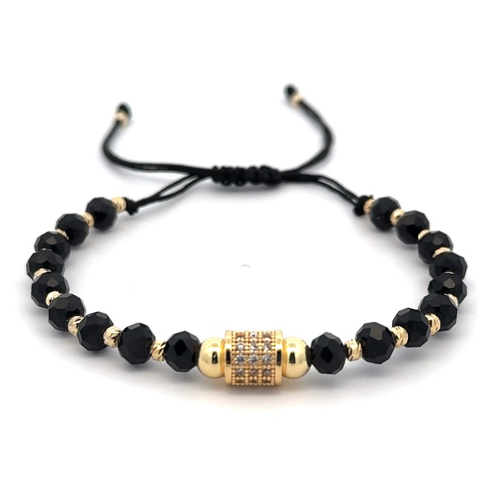 Bratara Infinity, placata cu aur 18 k si cristal sintetic, ajustabila