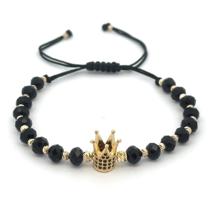 Bratara Zenith, placata cu aur 18 k si cristal sintetic, ajustabila