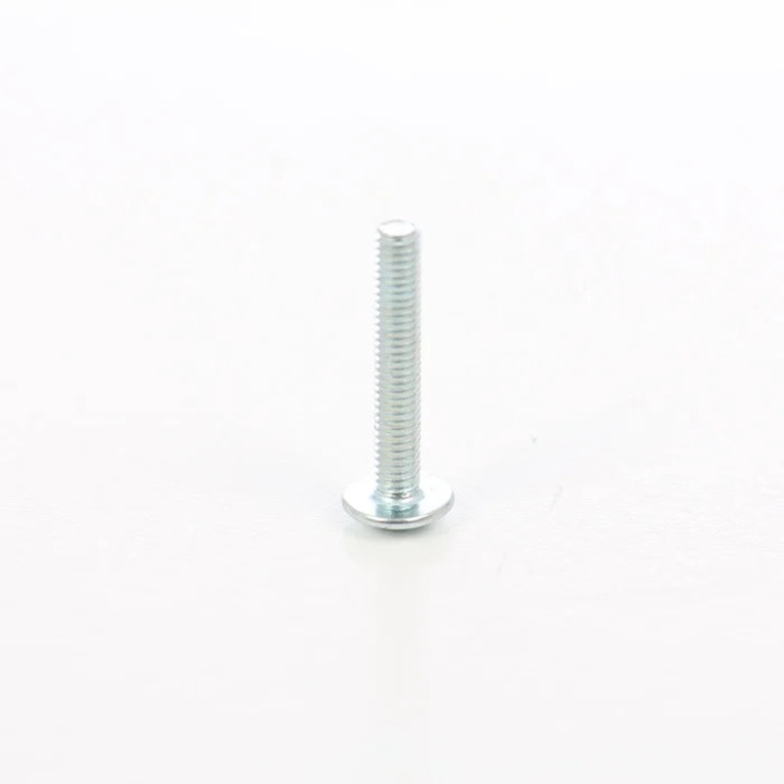 Surub pentru lemn, din otel, zincat alb, cu cap bombat combinat, amprenta cruce, 4 x 25 mm