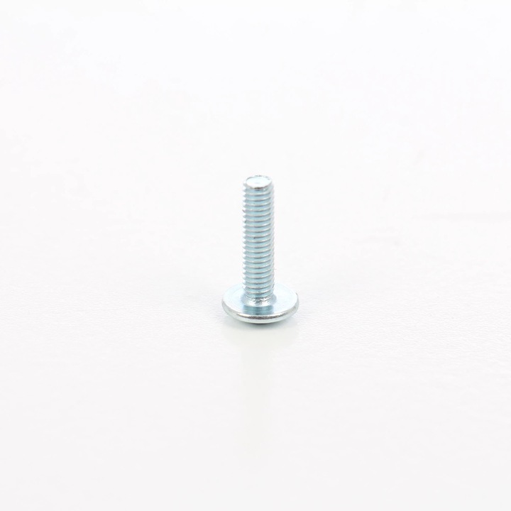 Surub pentru lemn, din otel, zincat alb, cu cap bombat combinat, amprenta cruce, 4 x 16 mm