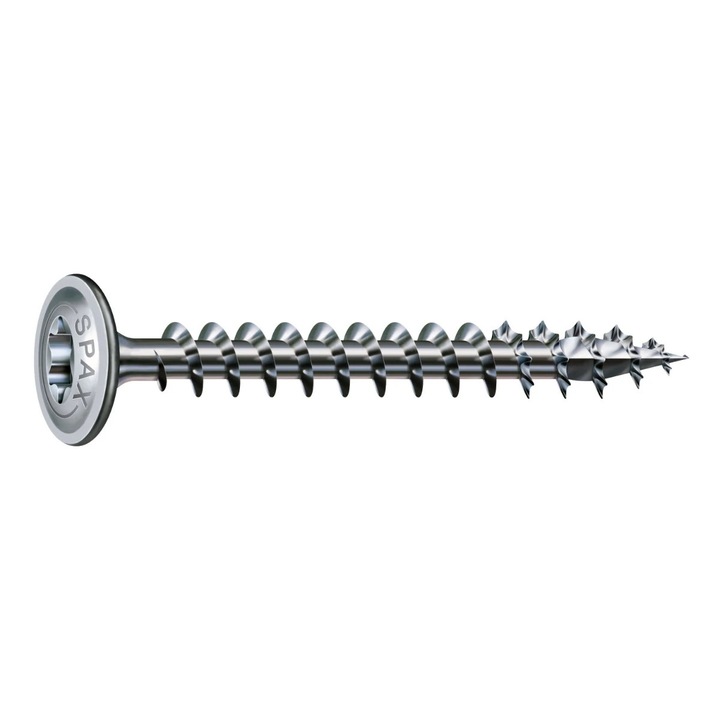 Surub pentru lemn, filet total, din otel, cu cap saiba, amprenta Torx, T50, Spax T-Star, 10 x 120 mm