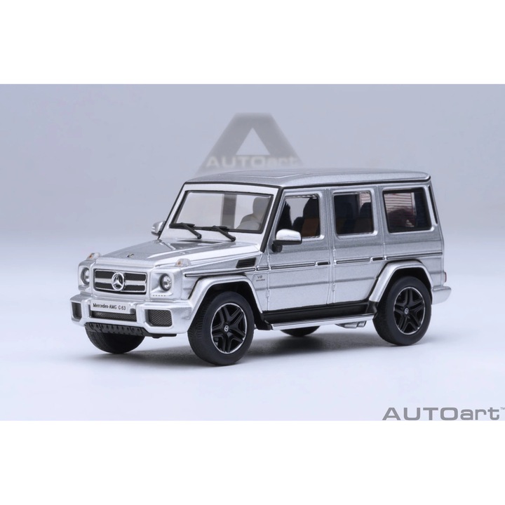 Mercedes-AMG G63 2017 autómodell, 1:64, fém, Iridium ezüst