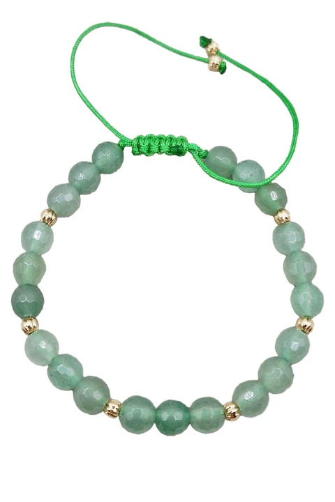 Bratara reglabila din Aventurin si sfere placate cu Aur