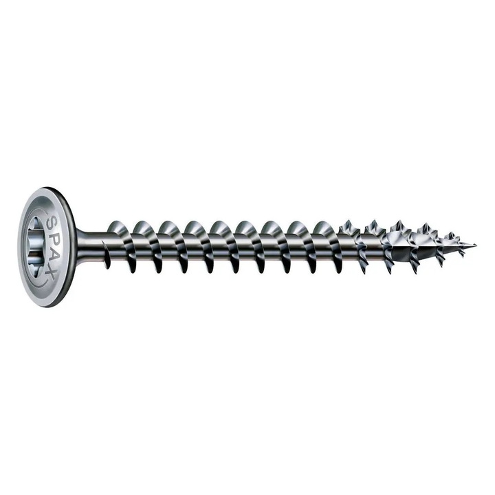 Surub pentru lemn, autofiletant, din otel, cu cap saiba, Spax, amprenta T-STAR plus, 6 x 40 mm