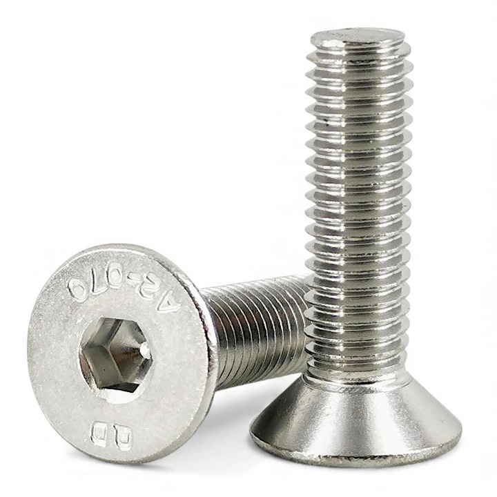Set 1000 Surub metric cap inecat, DIN 7991, M4x10, SW2.5, Inox A2
