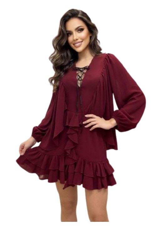 Rochie chanttal bordo