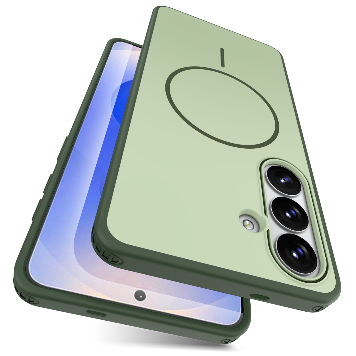Husa magnetica compatibil cu Samsung Galaxy S26 Plus, verde