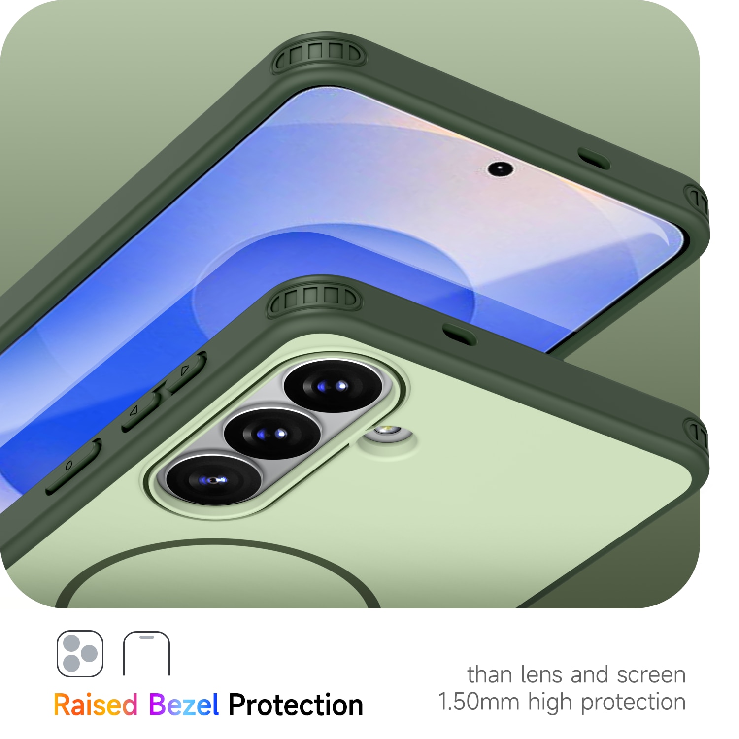 Husa magnetica compatibil cu Samsung Galaxy S26 Plus, verde