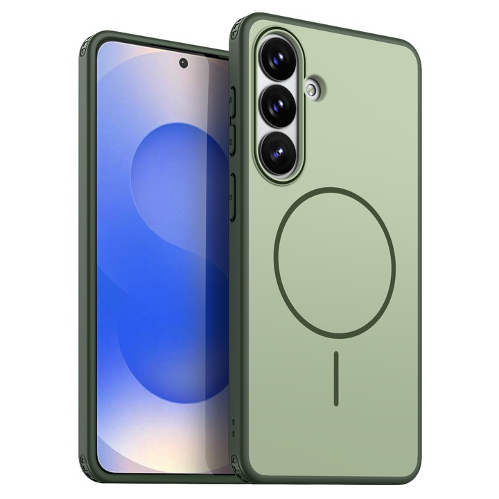 Husa magnetica compatibil cu Samsung Galaxy S26 Plus, verde