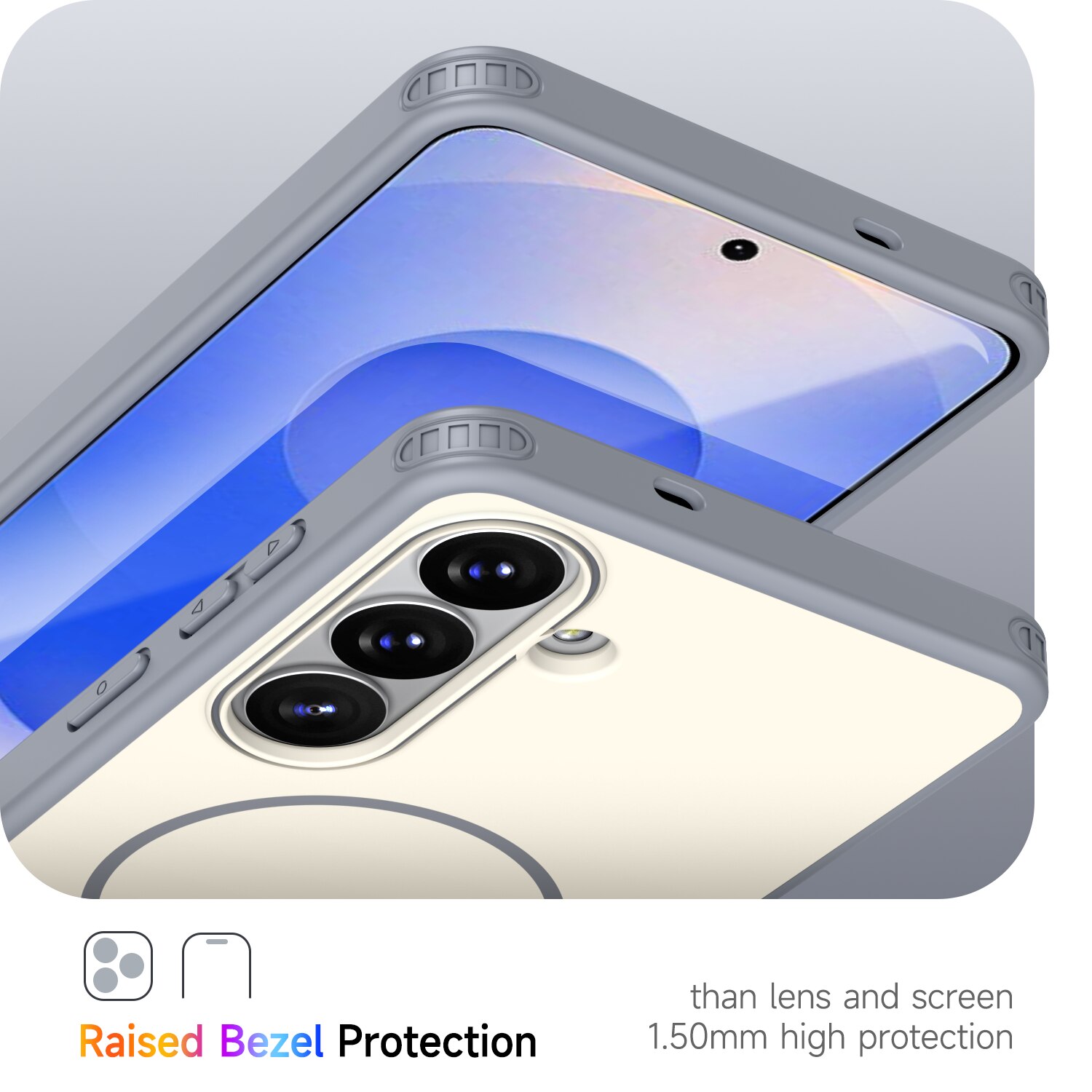 Husa magnetica compatibil cu Samsung Galaxy S26, BEJ