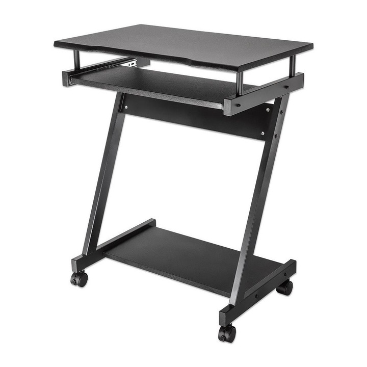 Birou mobil TECHly 590x370cm cu suflada, negru