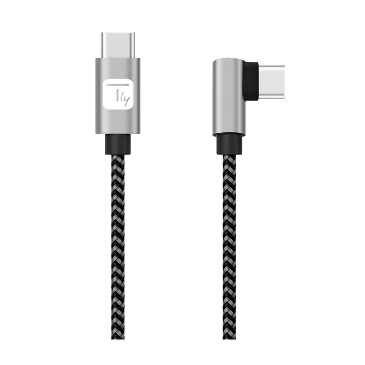 Cablu de date TECHly USB 2.0 USB-C la USB-C 2m 3A