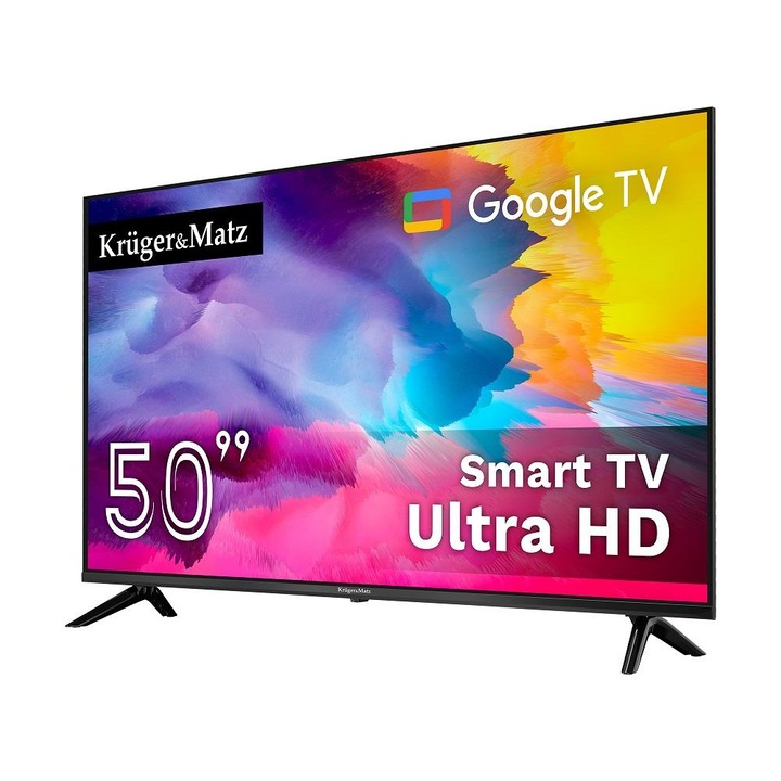 Televizor Kruger&Matz 50" UHD, Google TV, DVB-T2/S2/T/C, H.265 HEVC