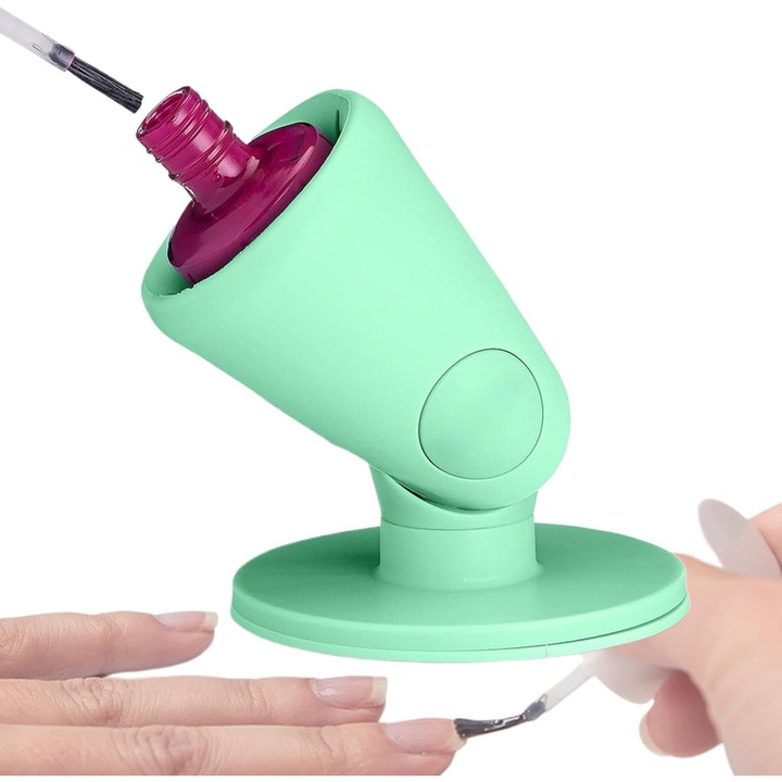 Suport pentru oja din silicon, organizator pentru unghii, design compact, portabil