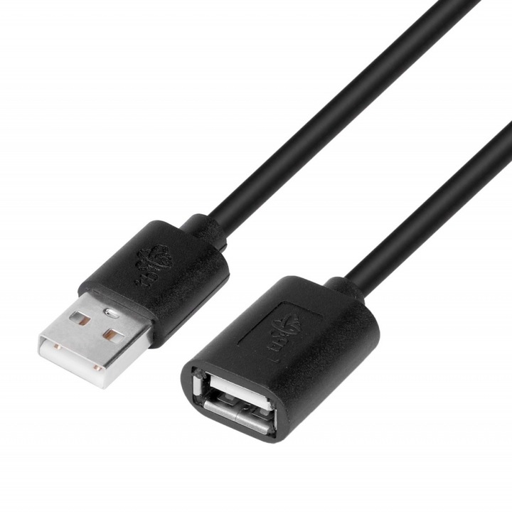 USB 2.0 кабел тип A, TB, 1.8м, черен