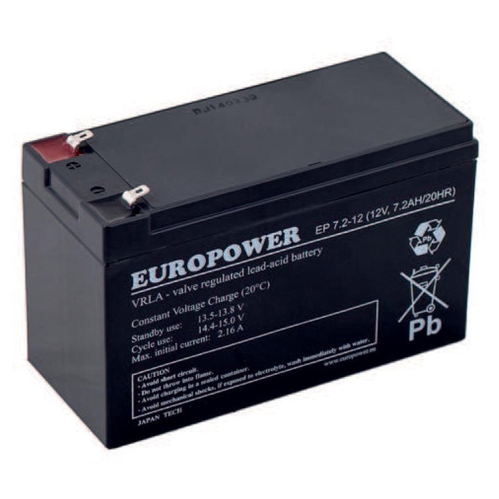 Akumulator 12V 7,2Ah, Ever, pentru UPS