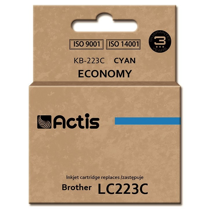 ACTIS KB-223C tintasugaras nyomtatópatron, 10 ml, kék