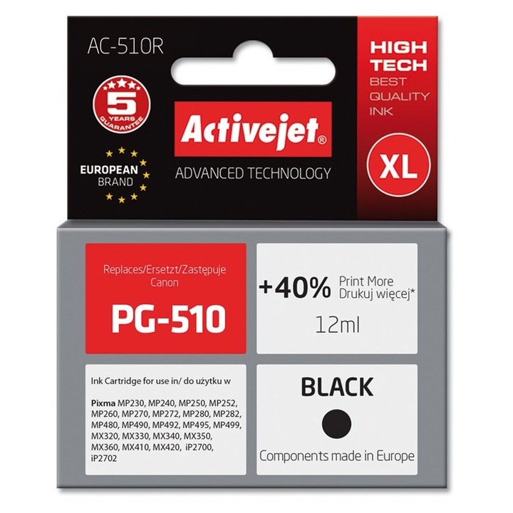 Cartus imprimanta Activejet PG-510, negru