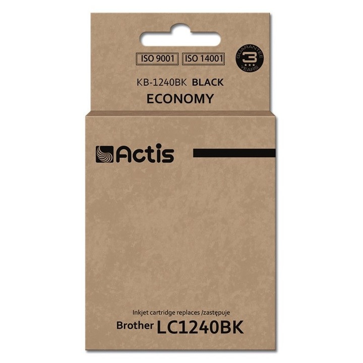 Мастилена касета ACTIS KB-1240Bk, 19 мл, 600 страници, черна
