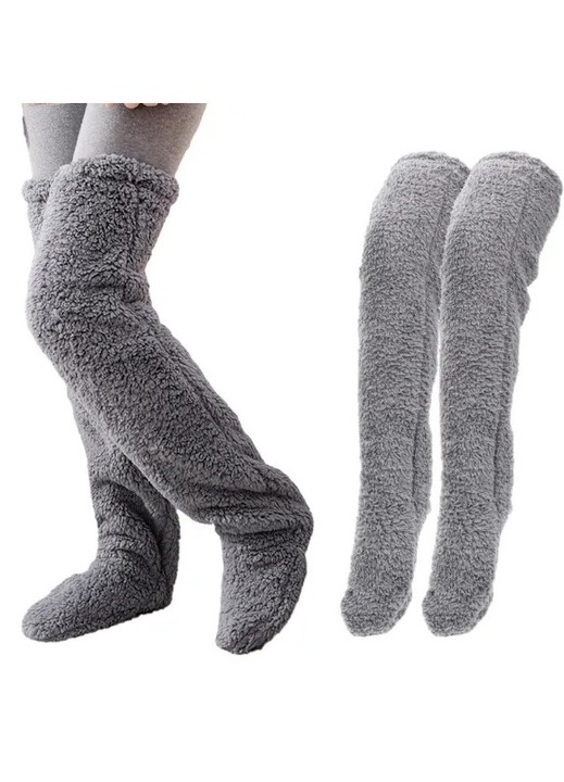 Дамски чорапи, Snuggle Paws, високи, сиви
